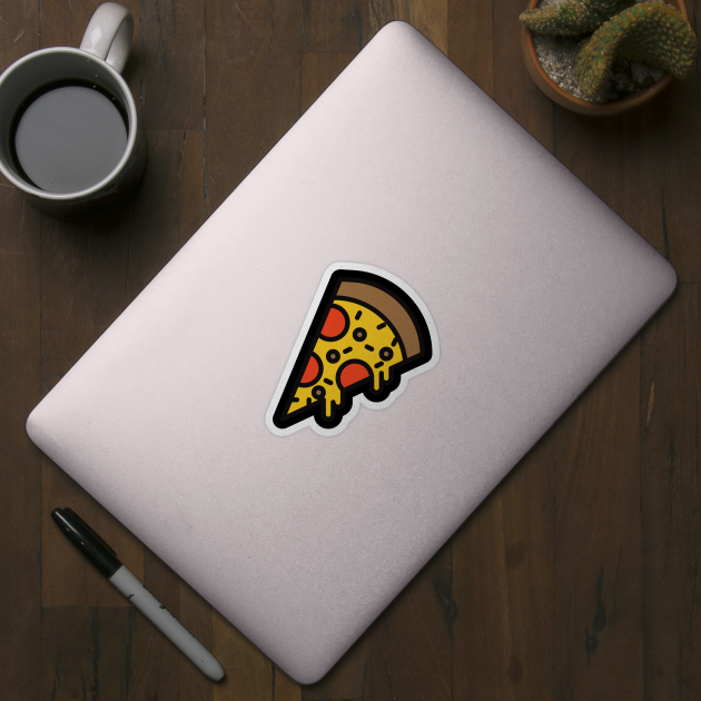 Cheese Dripping Cheesy Pizza Illustration by InkyArt